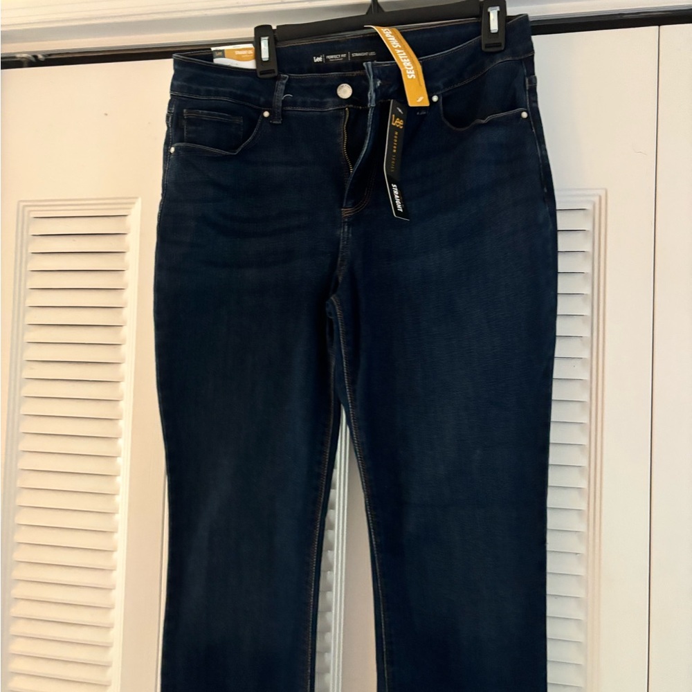 NWT 12 L Lee Women's Deep Indigo Skinny Jeans (2 pairs)